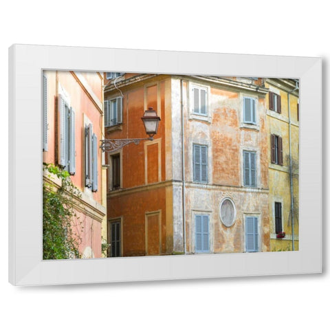 Old buildings in city of Rome, Italy White Modern Wood Framed Art Print by Frank, Assaf