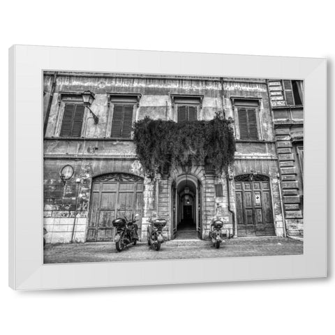 Old building in city of Rome, Italy White Modern Wood Framed Art Print by Frank, Assaf