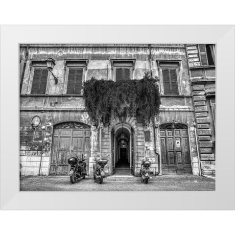 Old building in city of Rome, Italy White Modern Wood Framed Art Print by Frank, Assaf