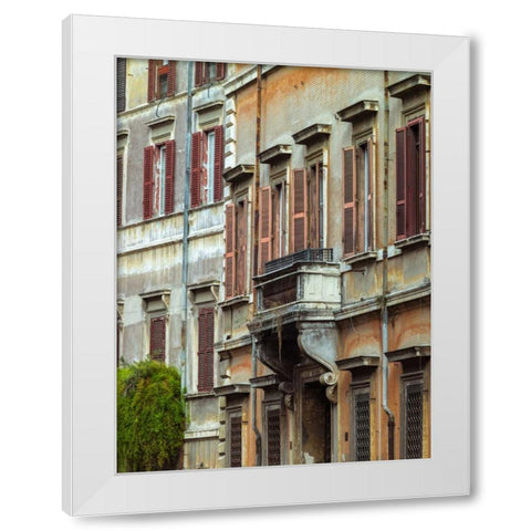 Old building in city of Rome, Italy White Modern Wood Framed Art Print by Frank, Assaf