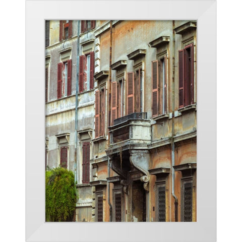 Old building in city of Rome, Italy White Modern Wood Framed Art Print by Frank, Assaf