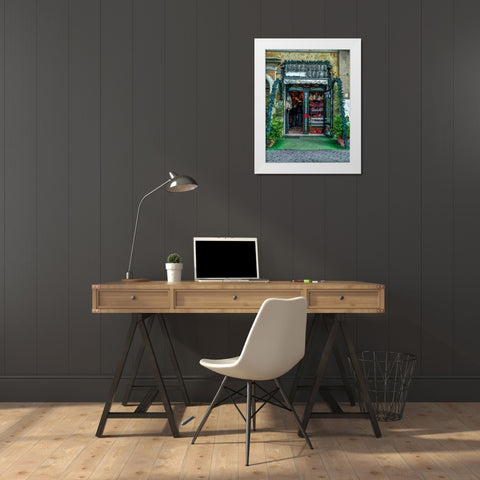 Butcher Shop in Rome, Italy White Modern Wood Framed Art Print by Frank, Assaf