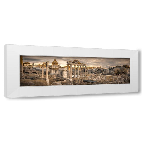 Ruins of the Roman Forum, Rome, Italy White Modern Wood Framed Art Print by Frank, Assaf