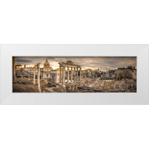 Ruins of the Roman Forum, Rome, Italy White Modern Wood Framed Art Print by Frank, Assaf