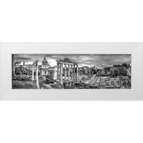 Ruins of the Roman Forum, Rome, Italy White Modern Wood Framed Art Print by Frank, Assaf