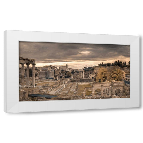 Ruins of the Roman Forum, Rome, Italy White Modern Wood Framed Art Print by Frank, Assaf
