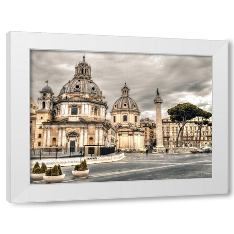 Santa Maria di Loreto church, Rome, Italy White Modern Wood Framed Art Print by Frank, Assaf