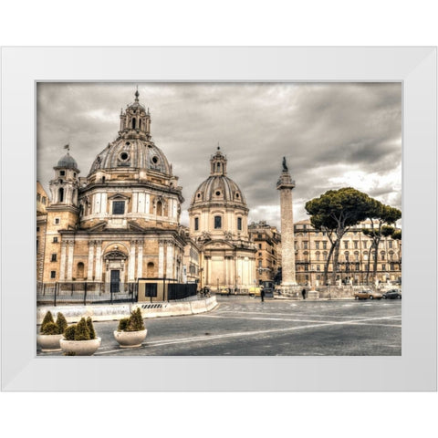 Santa Maria di Loreto church, Rome, Italy White Modern Wood Framed Art Print by Frank, Assaf