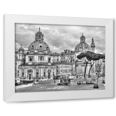 Santa Maria di Loreto church, Rome, Italy White Modern Wood Framed Art Print by Frank, Assaf