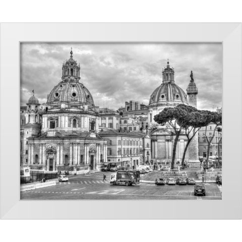 Santa Maria di Loreto church, Rome, Italy White Modern Wood Framed Art Print by Frank, Assaf