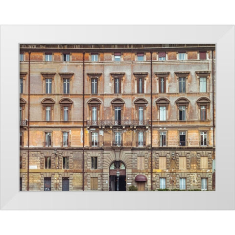 Old rustic building in Rome, Italy White Modern Wood Framed Art Print by Frank, Assaf