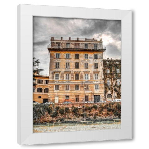 Old rustic building in Rome, Italy White Modern Wood Framed Art Print by Frank, Assaf