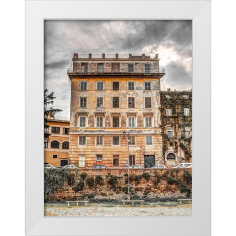 Old rustic building in Rome, Italy White Modern Wood Framed Art Print by Frank, Assaf