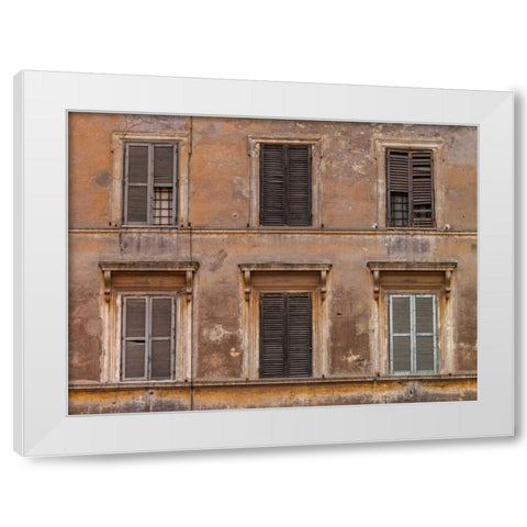 Old rustic building in Rome, Italy White Modern Wood Framed Art Print by Frank, Assaf