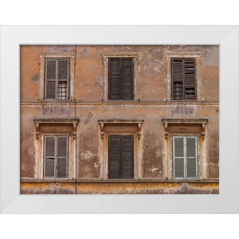 Old rustic building in Rome, Italy White Modern Wood Framed Art Print by Frank, Assaf