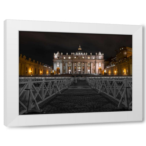 St. Peters Basilica, Rome, Italy White Modern Wood Framed Art Print by Frank, Assaf