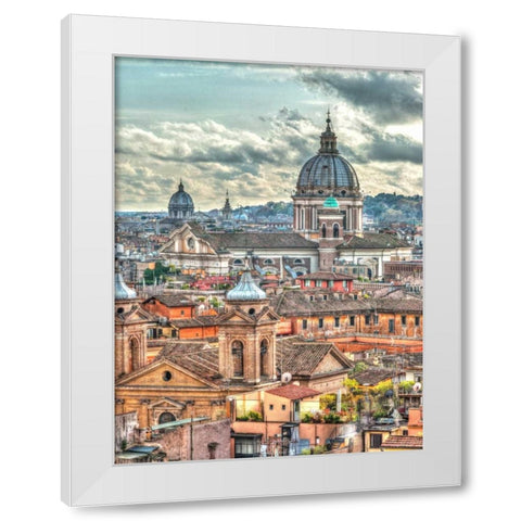 Vatican city with St. Peters Basilica, Rome, Italy White Modern Wood Framed Art Print by Frank, Assaf