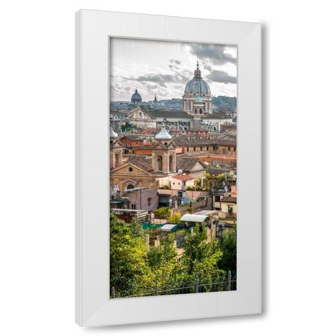 Vatican city with St. Peters Basilica, Rome, Italy White Modern Wood Framed Art Print by Frank, Assaf
