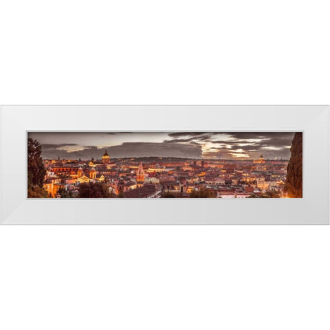 Vatican city with St. Peters Basilica, Rome, Italy White Modern Wood Framed Art Print by Frank, Assaf