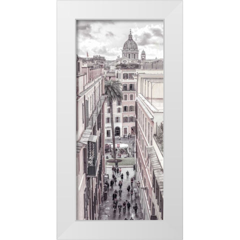 Vatican city with St. Peters Basilica, Rome, Italy White Modern Wood Framed Art Print by Frank, Assaf