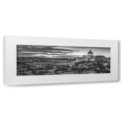 St.Peters Basilica-Rome White Modern Wood Framed Art Print by Frank, Assaf