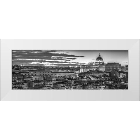 St.Peters Basilica-Rome White Modern Wood Framed Art Print by Frank, Assaf