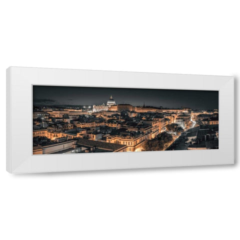Vatican city with St. Peters Basilica, Rome, Italy White Modern Wood Framed Art Print by Frank, Assaf
