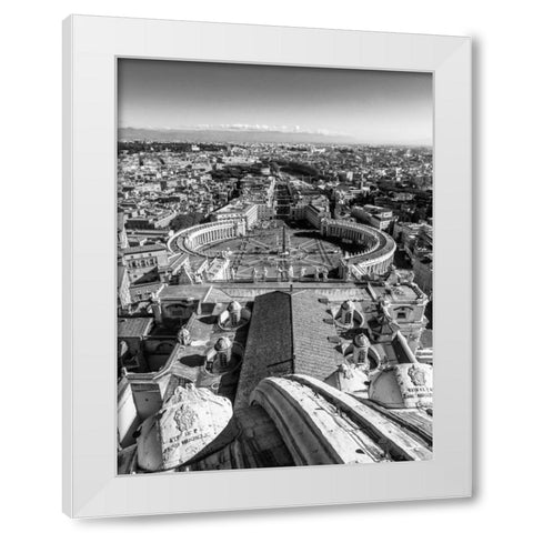 St. Peters Basilica, Rome, Italy White Modern Wood Framed Art Print by Frank, Assaf