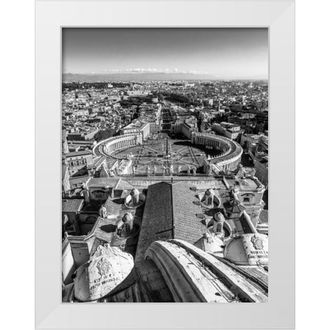 St. Peters Basilica, Rome, Italy White Modern Wood Framed Art Print by Frank, Assaf