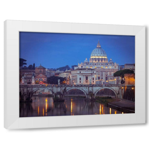 View of Basilica di San Pietro in Vatican, Rome, Italy White Modern Wood Framed Art Print by Frank, Assaf