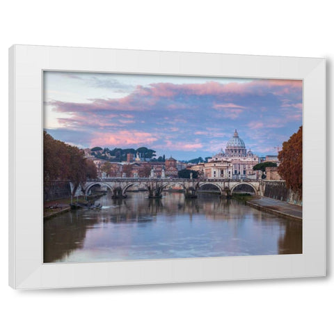 View of Basilica di San Pietro in Vatican, Rome, Italy White Modern Wood Framed Art Print by Frank, Assaf