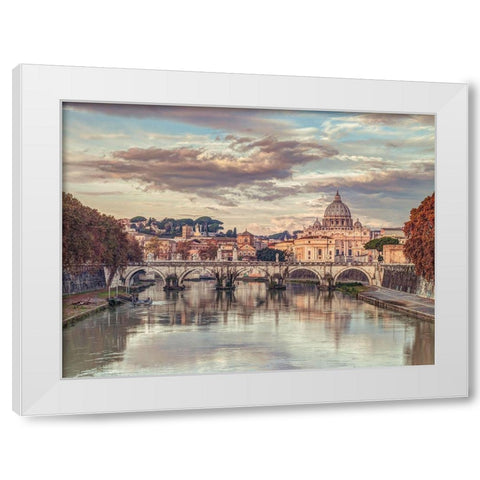 Basilica di San Pietro White Modern Wood Framed Art Print by Frank, Assaf