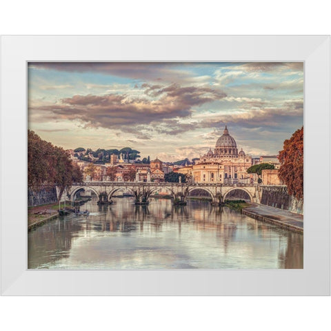 Basilica di San Pietro White Modern Wood Framed Art Print by Frank, Assaf