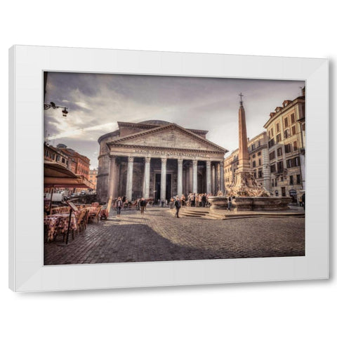 Pantheon in Rome, Italy White Modern Wood Framed Art Print by Frank, Assaf