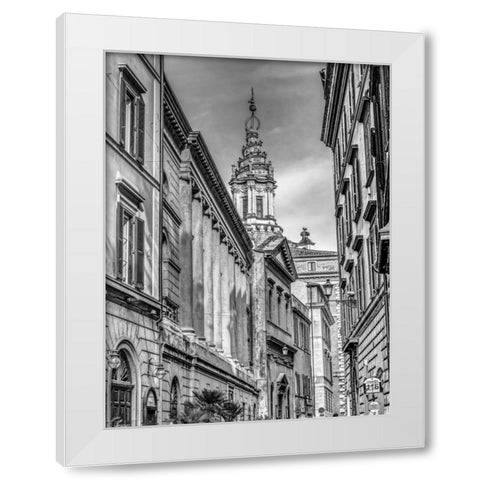 Old town in Rome White Modern Wood Framed Art Print by Frank, Assaf