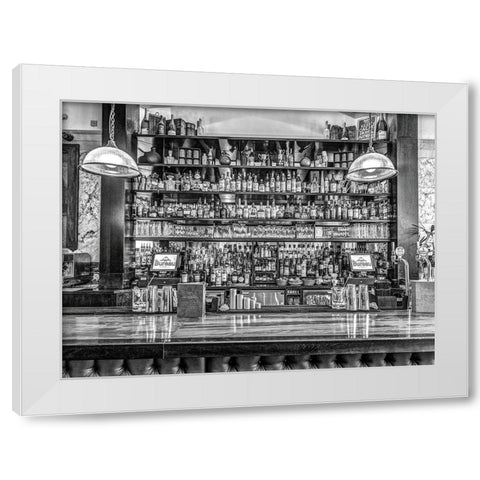 Bar in Birmingham-UK White Modern Wood Framed Art Print by Frank, Assaf