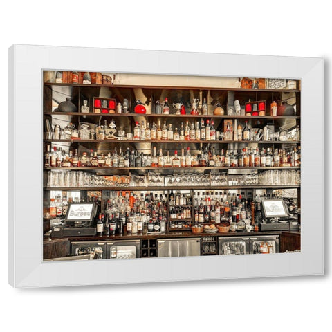 Bar in Birmingham-UK White Modern Wood Framed Art Print by Frank, Assaf
