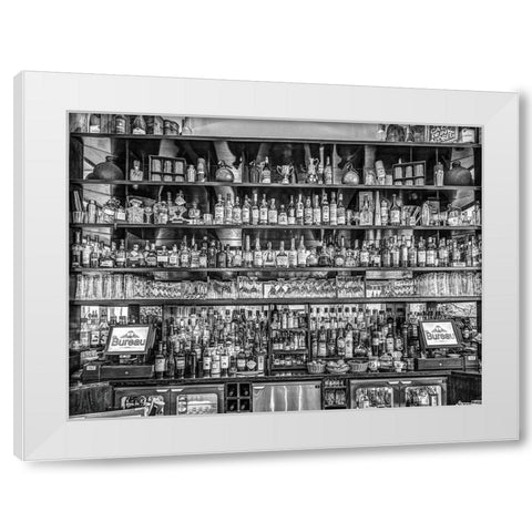 Bar in Birmingham-UK White Modern Wood Framed Art Print by Frank, Assaf