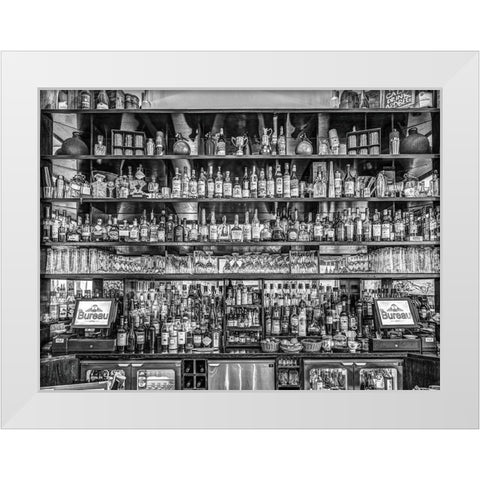 Bar in Birmingham-UK White Modern Wood Framed Art Print by Frank, Assaf
