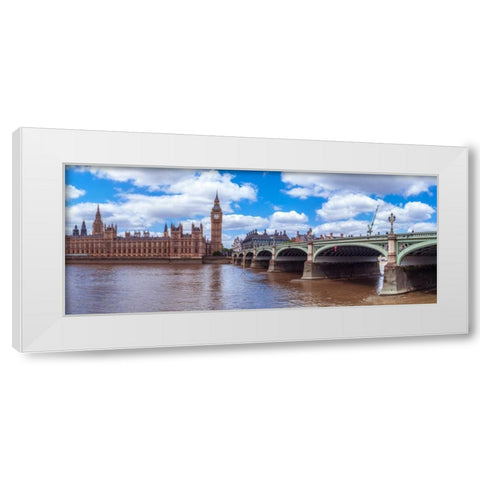 Houses of Parliament and Big Ben, London, UK White Modern Wood Framed Art Print by Frank, Assaf