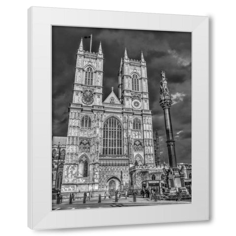 Famous Westminster Abby in London, UK White Modern Wood Framed Art Print by Frank, Assaf