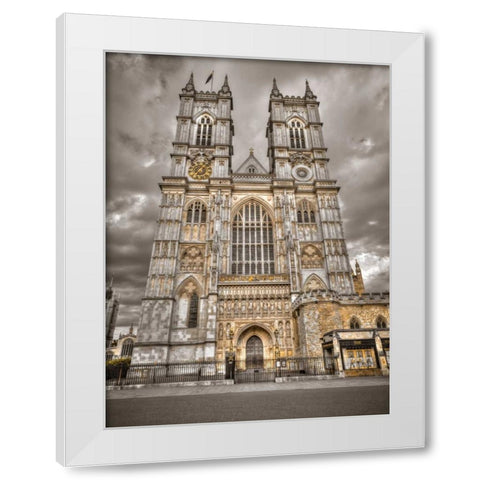 Famous Westminster Abby in London, UK White Modern Wood Framed Art Print by Frank, Assaf