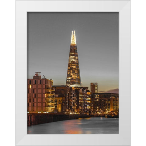 The Shard skyscraper-London-UK White Modern Wood Framed Art Print by Frank, Assaf