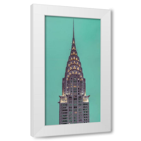Chrysler Building in New York city White Modern Wood Framed Art Print by Frank, Assaf
