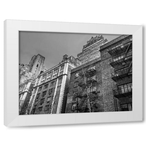 Residence buildings in Manhattan, New York City White Modern Wood Framed Art Print by Frank, Assaf