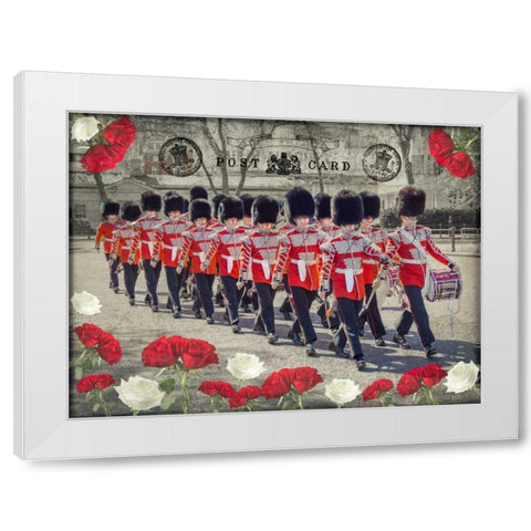 Changing the Guard, Buckingham Palace, London White Modern Wood Framed Art Print by Frank, Assaf