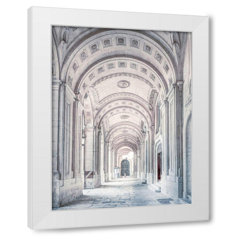 National Library of Malta-Valletta White Modern Wood Framed Art Print by Frank, Assaf