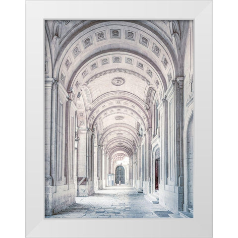National Library of Malta-Valletta White Modern Wood Framed Art Print by Frank, Assaf