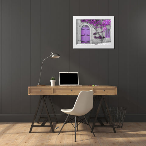 Maltese house in Mdina-Malta White Modern Wood Framed Art Print by Frank, Assaf