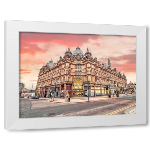 Leeds Kirkgate Market White Modern Wood Framed Art Print by Frank, Assaf